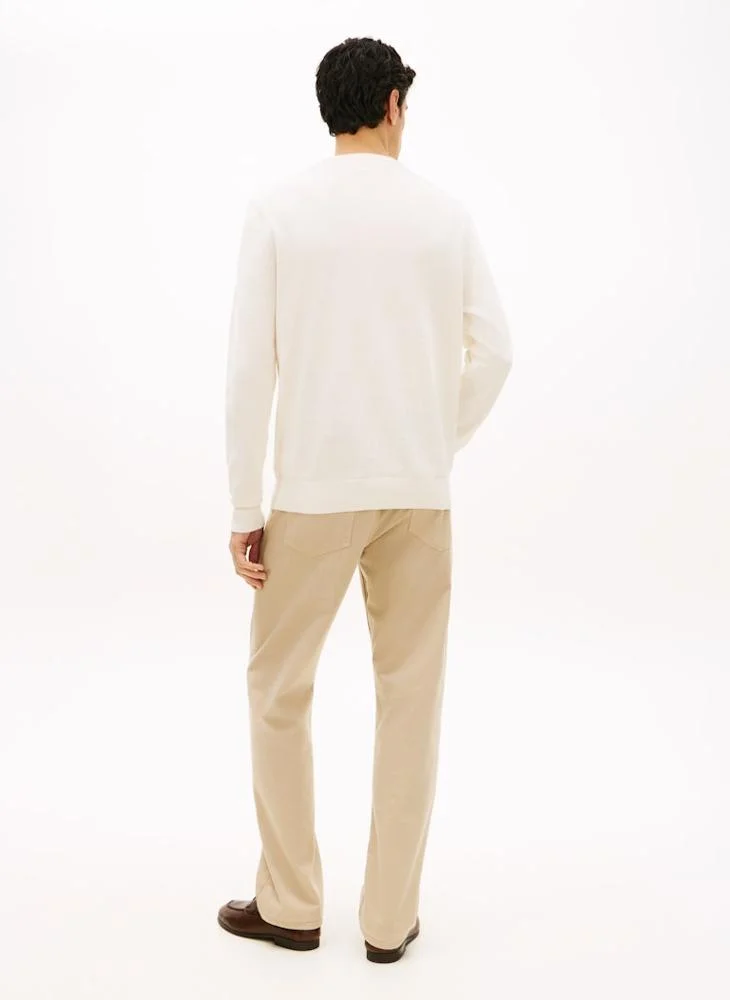 تومي هيلفيغر Textured Knit Crew Neck Jumper